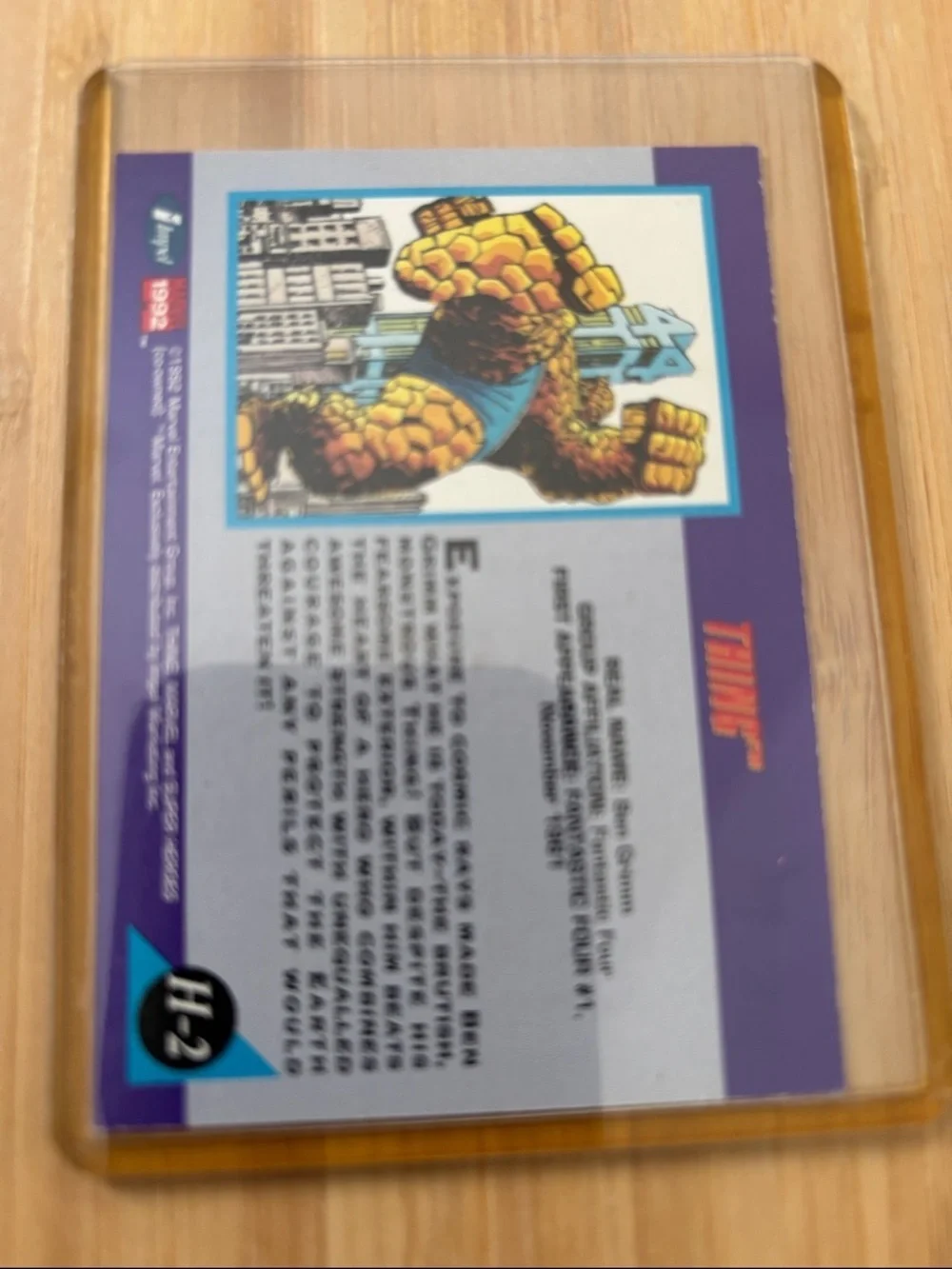 Set of 3 Marvel hologram cards  1992 Wolverine H-3 Thing H-2 Venom H-4